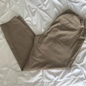 Talbots Brown Checkered Trousers